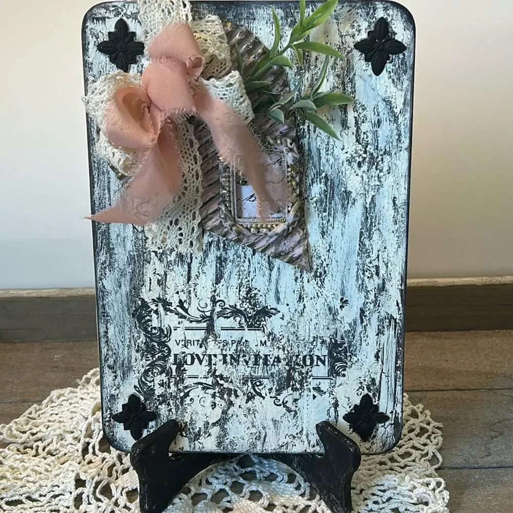 Handmade French Country- Shabby Distressed wood shelf sitter